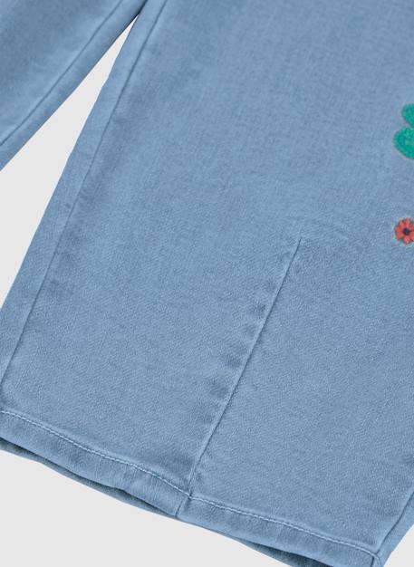 Pantalon fille en denim Bleu 4 - vertbaudet enfant 