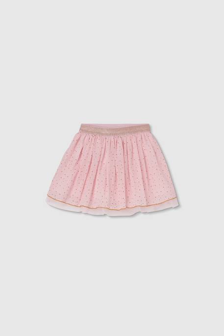 Jupe en mousseline imprimée Rose 1 - vertbaudet enfant 