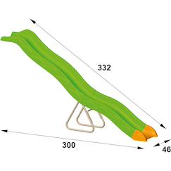 Jouet-Jeux de plein air-Jeux de plage-Tentes anti UV-Glissière de toboggan 3,32 m pour enfants