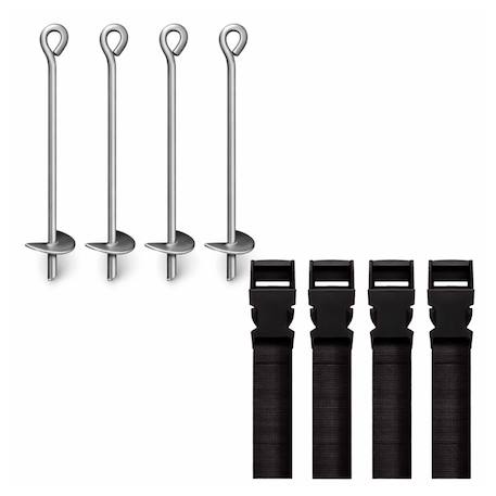Kit d'ancrage pour trampoline 3,66 à 4,27 m Noir 2 - vertbaudet enfant 