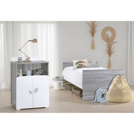 Lit bébé combiné évolutif en bois - leaf Gris 5 - vertbaudet enfant 