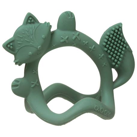 Bracelet de dentition bébé en silicone renard Rose+Vert paon 5 - vertbaudet enfant 