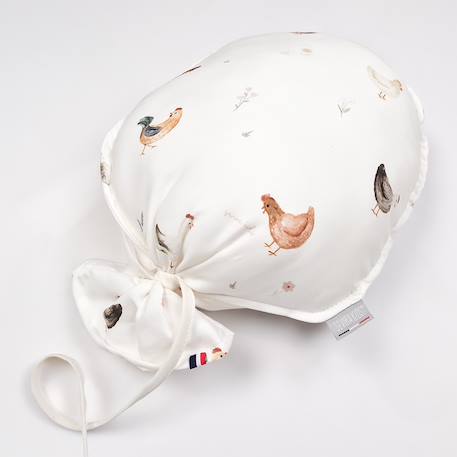 Ballon mural décoratif en coton imprimé 38cm Beige sidonia+Bleuet imprimé floral+Écru – motif poules champêtre+Melody, blanc imprimé minimaliste+Safari, vert, gris, blanc 11 - vertbaudet enfant 