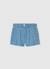 Jupe-short en denim délavé Bleu 1 - vertbaudet enfant 