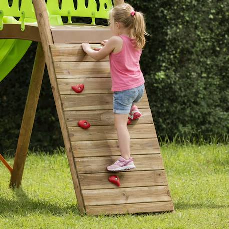 Mur de grimpe pour portique balançoires 2,30 m pour enfants Bois 1 - vertbaudet enfant 