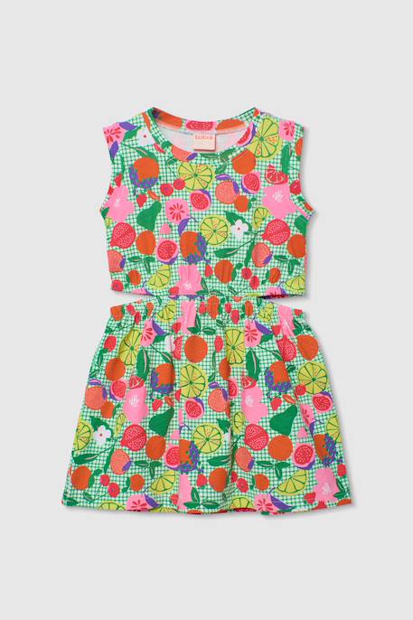 Fille-Robe en maille imprimée fruits