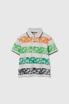 Garçon-T-shirt, polo, sous-pull-Polo-Polo en coton imprimé pour garçon
