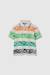 Polo en coton imprimé pour garçon Gris 1 - vertbaudet enfant 