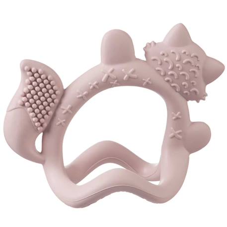 Bracelet de dentition bébé en silicone renard Rose+Vert paon 4 - vertbaudet enfant 