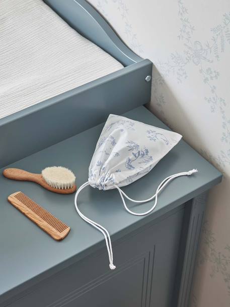 Brosse et peigne bébé en bois Bois naturel+Imprimé bianca 1 - vertbaudet enfant 