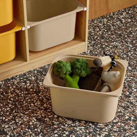 Meuble de rangement enfant 6 bacs de rangement en plastique colorés - sora Moutarde+Vert olive 6 - vertbaudet enfant 