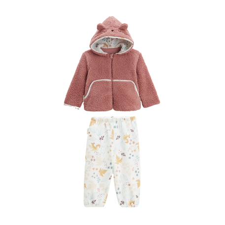 Ensemble bébé veste en sherpa et pantalon en molleton bloom Rose 2 - vertbaudet enfant 