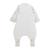 Turbulette d'hiver en velours avec pieds retroussables et manches amovibles bloom Ecru 3 - vertbaudet enfant 
