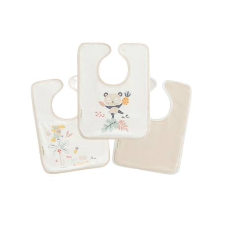 Lot de 3 bavoirs bébé baby panda Ecru 2 - vertbaudet enfant 