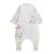 Turbulette d'hiver en velours avec pieds retroussables et manches amovibles bloom Ecru 2 - vertbaudet enfant 