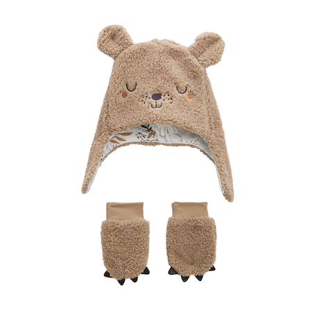 Chapka en sherpa + moufles népal Camel 2 - vertbaudet enfant 