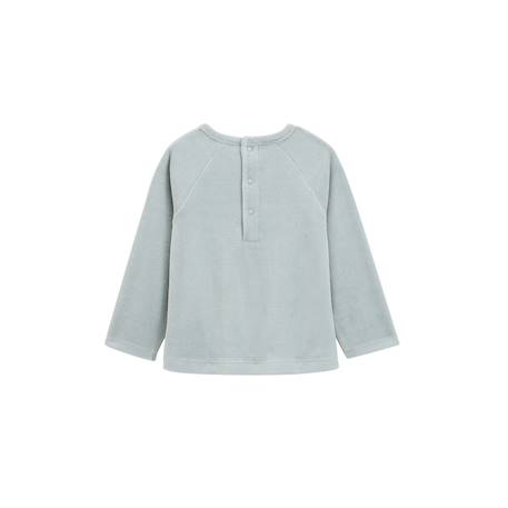Pyjama bébé 2 pièces en velours avec pieds alma Bleu 3 - vertbaudet enfant 