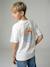 T-shirt garçon motif devant/dos effet délavé écru+vert d'eau 1 - vertbaudet enfant 