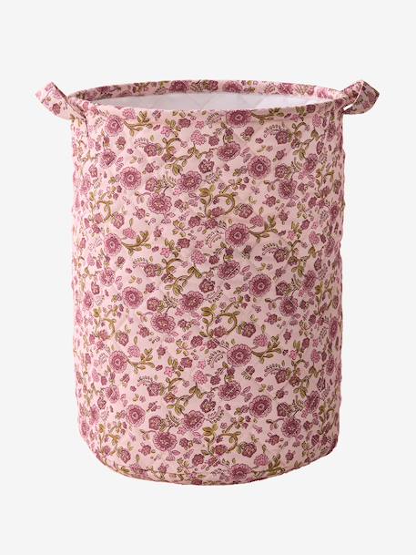 Panier matelassé imprimé fleurs rose 2 - vertbaudet enfant 