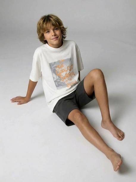 Lot 2 pyjama short surf anthracite 3 - vertbaudet enfant 