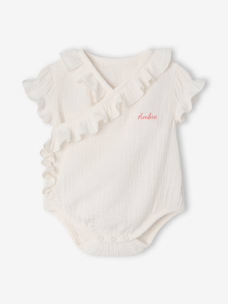 Body manches courtes bébé fille écru 6 - vertbaudet enfant 