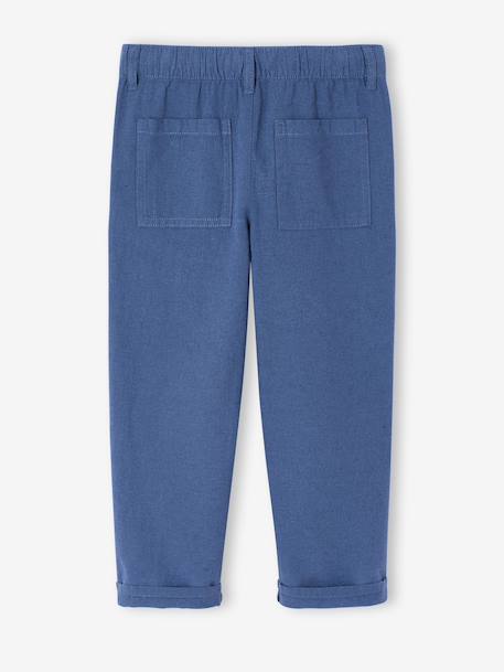 Pantalon garçon léger morphologie médium bleu 6 - vertbaudet enfant 