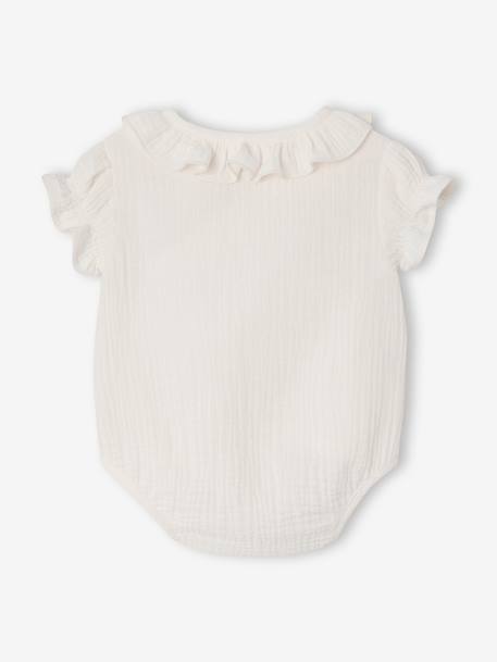 Body manches courtes bébé fille écru 5 - vertbaudet enfant 