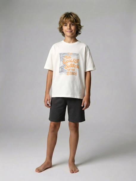 Lot 2 pyjama short surf anthracite 2 - vertbaudet enfant 