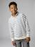 Sweat garçon col montant zippe rayé bleu 2 - vertbaudet enfant 