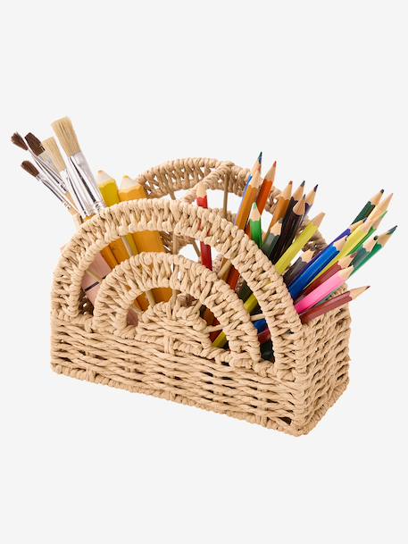 Pot crayons corde de papier arc-en-ciel beige 2 - vertbaudet enfant 