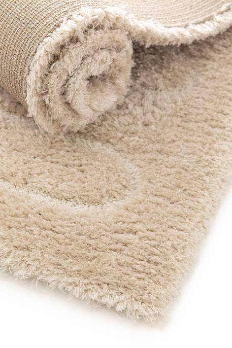 Tapis à relief en polyester recyclé eolya Beige sable+Blanc pur 6 - vertbaudet enfant 