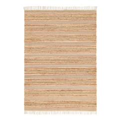 Linge de maison et décoration-Décoration-Tapis rayé fait main en laine et jute raj