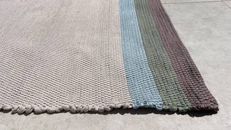 Tapis en coton recyclé tissé à la main fado Beige sable+Vert naturel 6 - vertbaudet enfant 