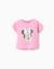 T-shirt en coton avec imprimé minnie Rose 1 - vertbaudet enfant 