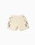 Short en coton avec fleurs au crochet Blanc 2 - vertbaudet enfant 