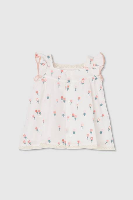 Robe bébé  fleurs Blanc 2 - vertbaudet enfant 