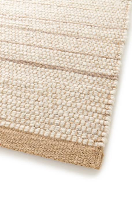 Tapis fait main en laine de nouvelle zelande et jute marius Beige sable 4 - vertbaudet enfant 