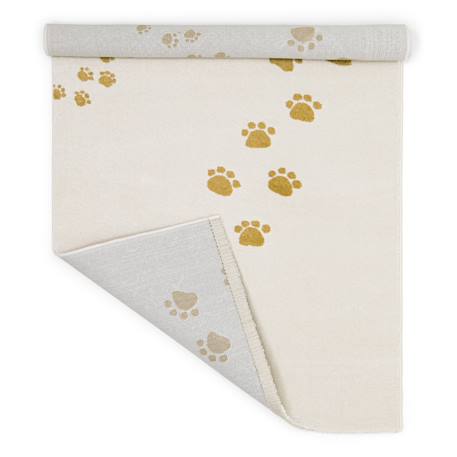 Tapis enfant doux et confortable empreintes d'ours Jaune naturel 6 - vertbaudet enfant 