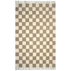 Linge de maison et décoration-Décoration-Tapis enfant à carreaux 100% coton mael