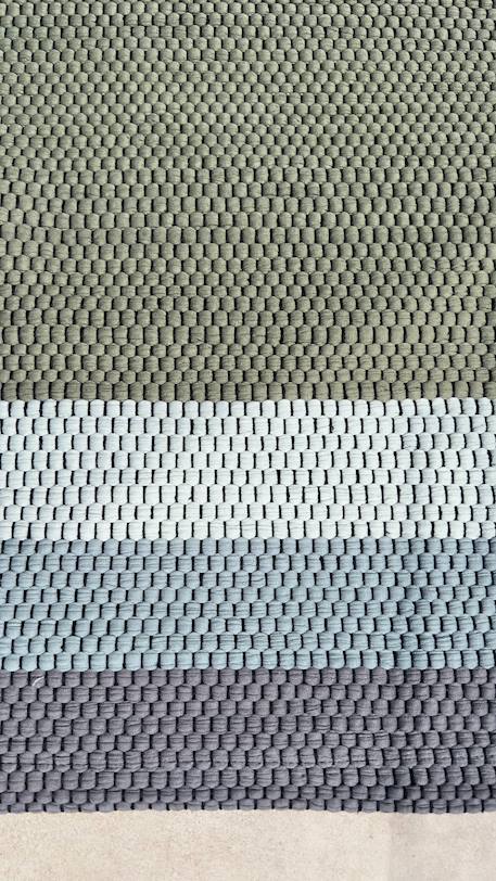 Tapis en coton recyclé tissé à la main fado Beige sable+Vert naturel 12 - vertbaudet enfant 