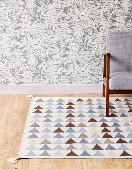 Tapis enfant en laine triangles Bleu naturel 4 - vertbaudet enfant 