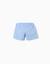 Short en coton avec broderie et ceinture Bleu clair 2 - vertbaudet enfant 