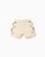 Short en coton avec fleurs au crochet Blanc 1 - vertbaudet enfant 