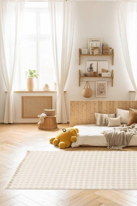 Tapis effet 3d ultra doux kumo Beige sable 2 - vertbaudet enfant 
