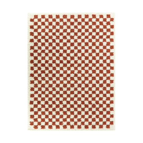 Tapis damier poils longs doux et volumineux checkers Beige sable+Bleu naturel+Gris minéral+Jaune naturel+Rose poudrée+Terracotta+Vert naturel 31 - vertbaudet enfant 