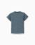 T-shirt en coton à rayures jacquard Bleu foncé 2 - vertbaudet enfant 