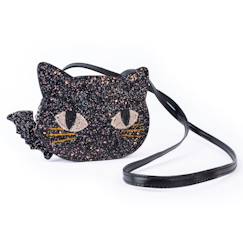 Jouet-Jeux d'imitation-Sac à main enfant chat noir pailleté