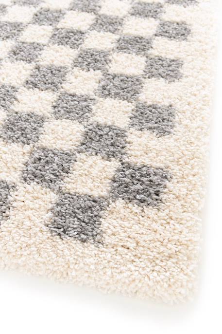 Tapis damier poils longs doux et volumineux checkers Beige sable+Bleu naturel+Gris minéral+Jaune naturel+Rose poudrée+Terracotta+Vert naturel 16 - vertbaudet enfant 