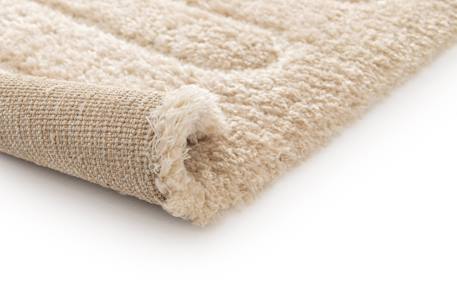 Tapis à relief en polyester recyclé eolya Beige sable+Blanc pur 3 - vertbaudet enfant 