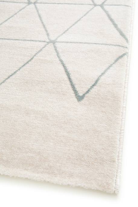 Tapis géométrique à poils ras effet velours isocele Beige sable 5 - vertbaudet enfant 
